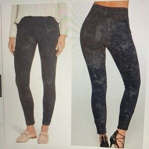 SPANX Women's Jeggings Leggings Acid Wash Gray Marble Stretch Pants Jeans L